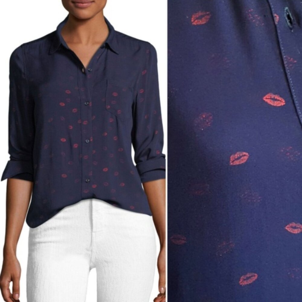 Rails rocsi top in kiss me metallic